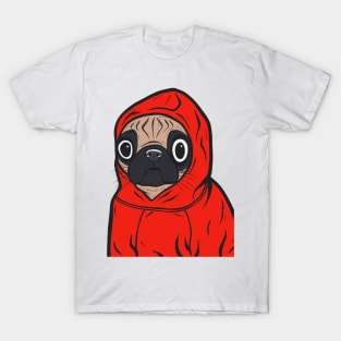 Pug Red Hoodie T-Shirt